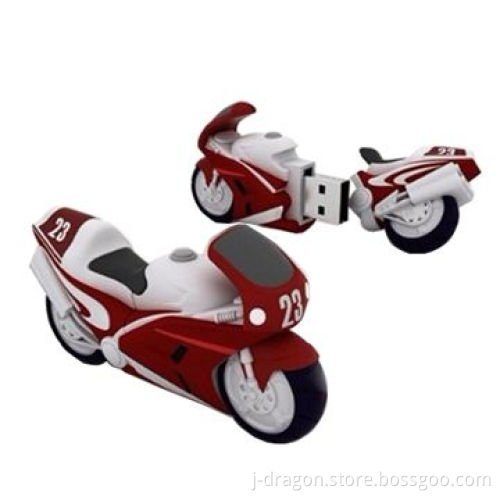 PVC Motorcycle USB Flash Drive with High-speed Chipset, RoHS Approved and Custom Logo